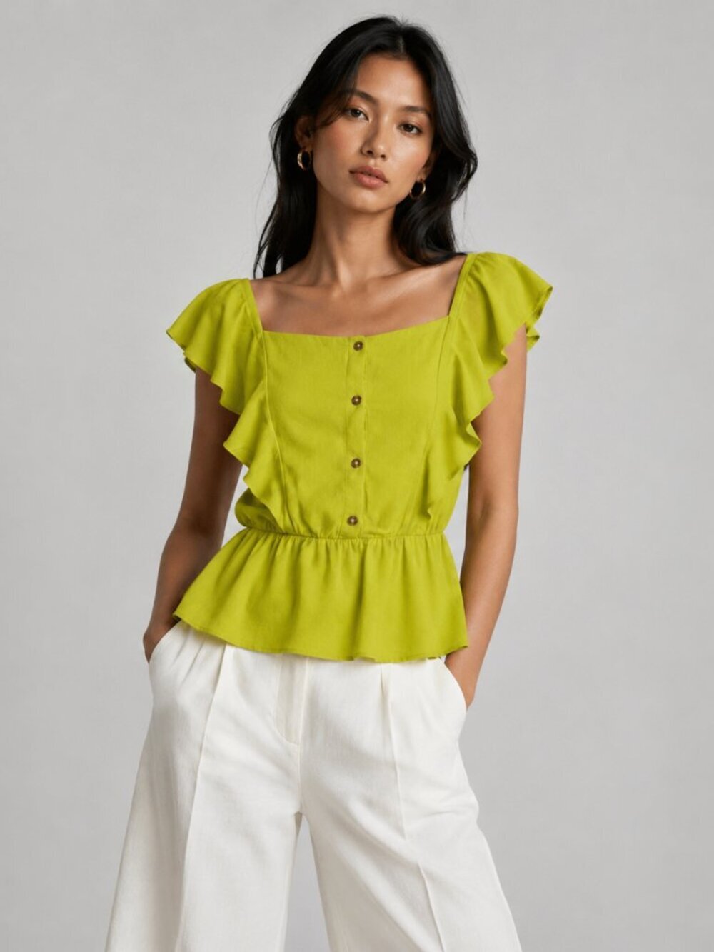 Moa Moa Peplum Blouse